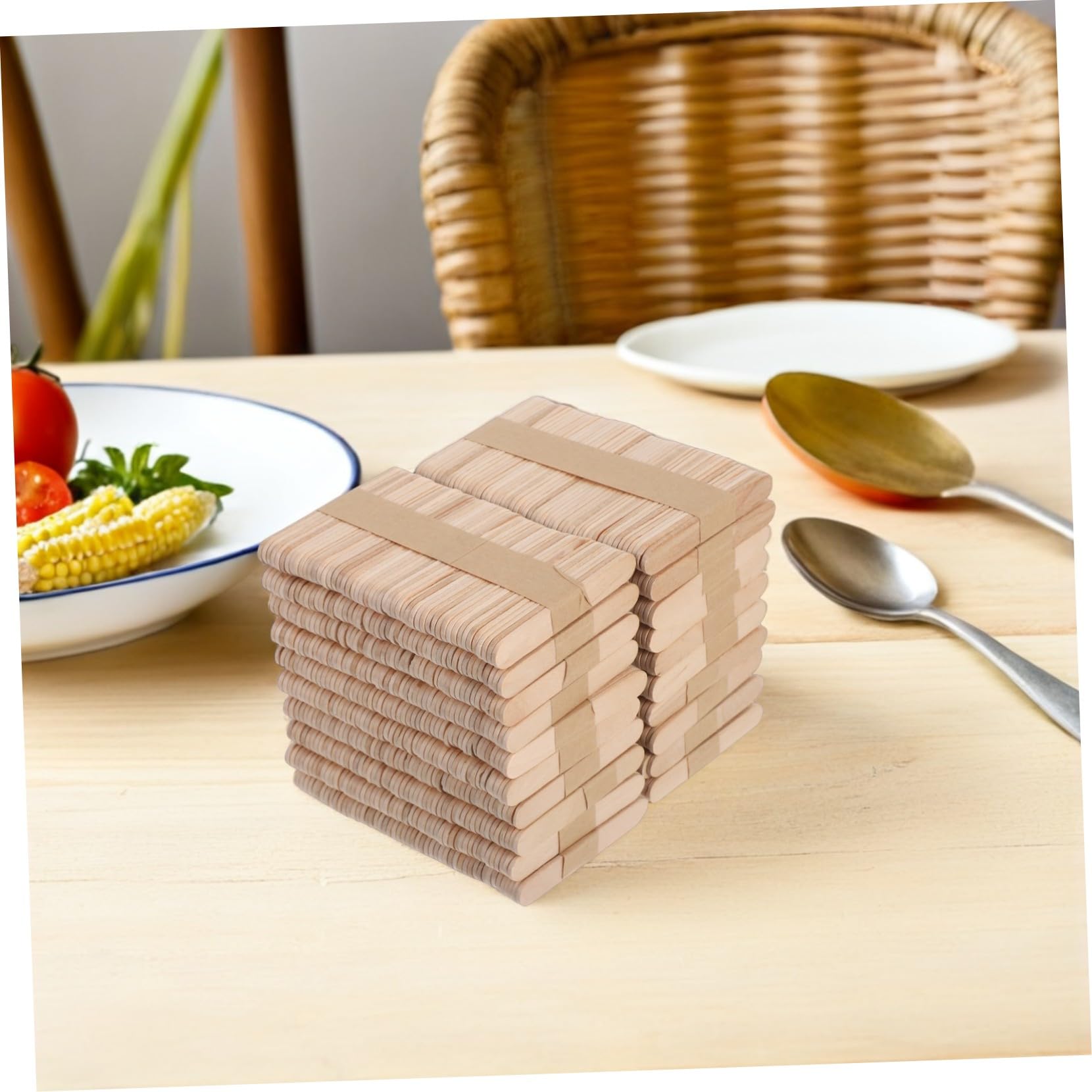 ORFOFE 1000 Piezas Palitos de Madera para Manualidades Seguras sin Astillas Palos DIY Versátiles para Arte Infantil Decoración y Proyectos Escolares