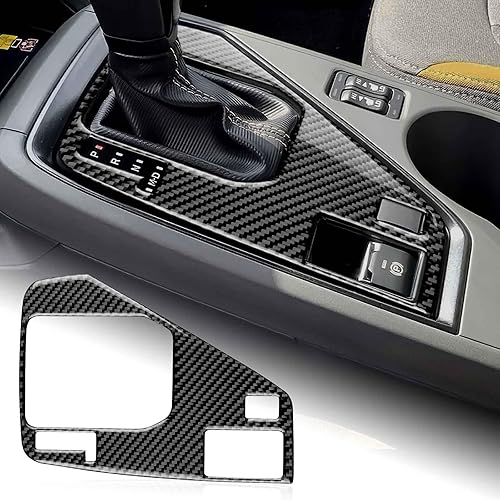 AIRSPEED for Subaru Crosstrek 2024 2025 Impreza 2024 2025 Gear Shift Panel Cover Center Console Soft Carbon Fiber Interior Trim, Black