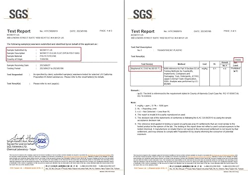 Miniatura 8 de Wowfit Bolsas de polietileno abiertas planas de plástico transparente de 100 quilates 18 x 24 pulgadas ideales para probar pan masa almacenamiento