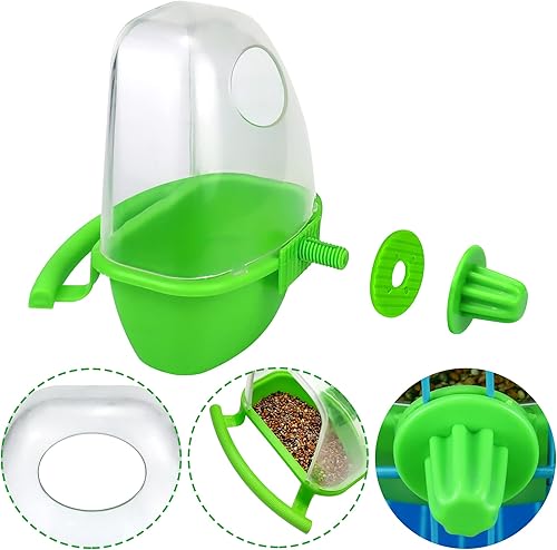 Miniatura 3 de Contenedor de comida de agua para pájaros + jaula para pájaros y verduras, comedero para loros, cuenco colgante de alimentos, cestas para verduras
