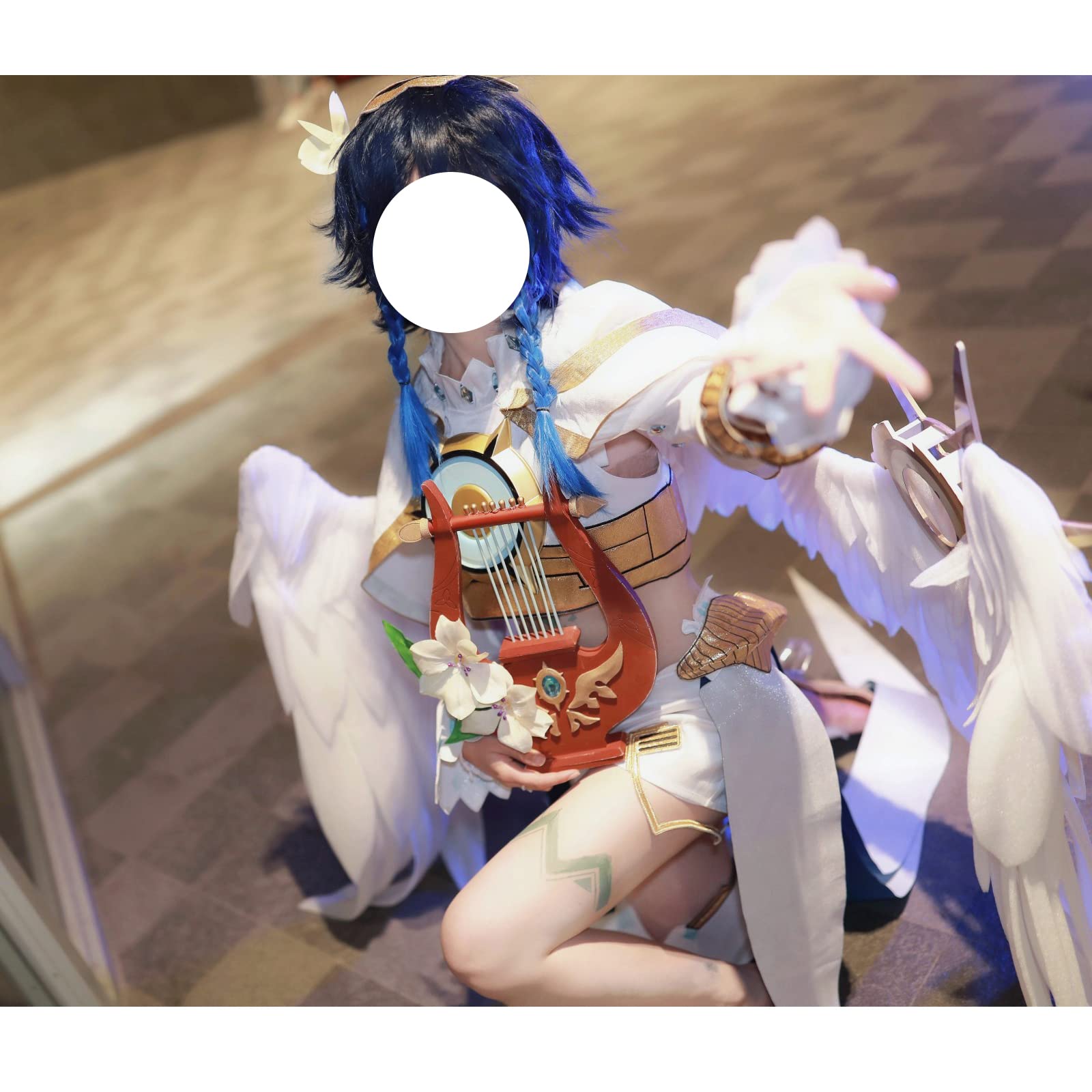 ゆせん様　原神　ウェンティ　風神バルバトス衣装　コスプレ Amazon.co.jp: 原神 モンド ウェンティ 風神 バルバトス コスプレ 翼