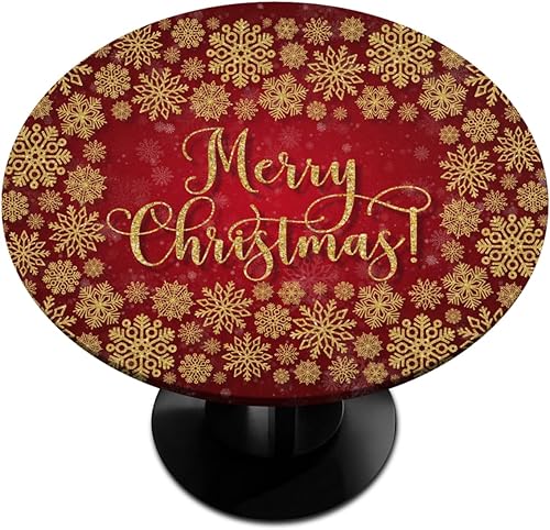 Vista 264 de cfpolar Mantel redondo ajustable de verano, hojas de palma tropical, borde elástico, mantel redondo lavable para uso en interiores y exteriores, se