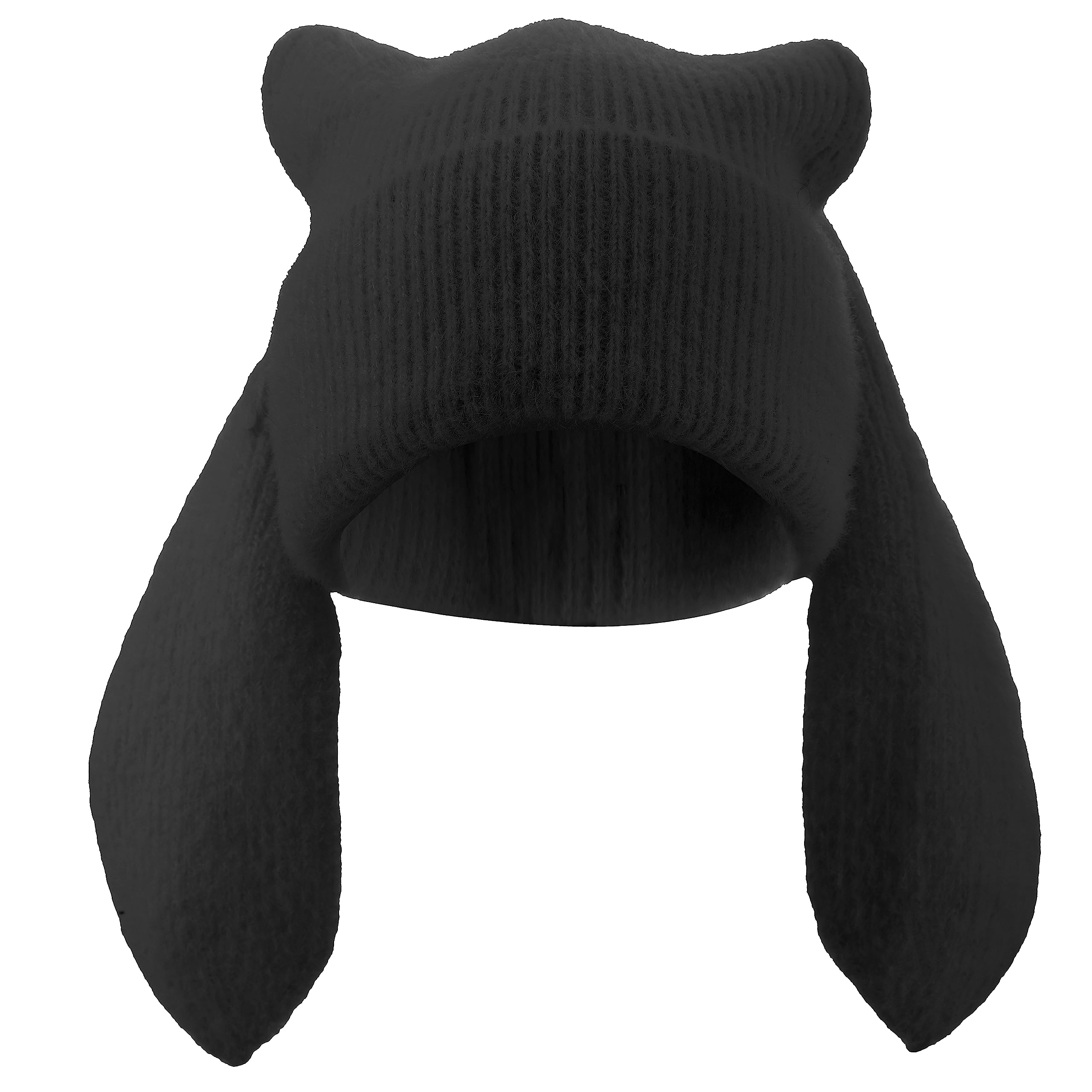 Damen-Hasenmütze, süße Hasenmütze, Häkelmütze, Wintermütze, warme Beanie-Mütze, Outdoor-, Ski-, Freizeitmütze