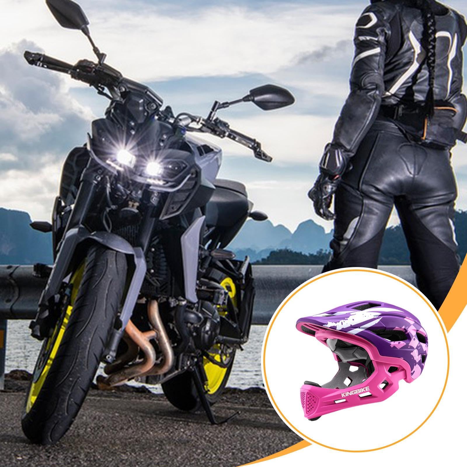 Harilla Casque de Vélo pour Enfants, Casque de Cyclisme pour Skateboard, Accessoires Cyclisme pour Enfants, Casque Intégral Réglable Antichoc pour Skateboard, Vélo, Roller, Violet Rose