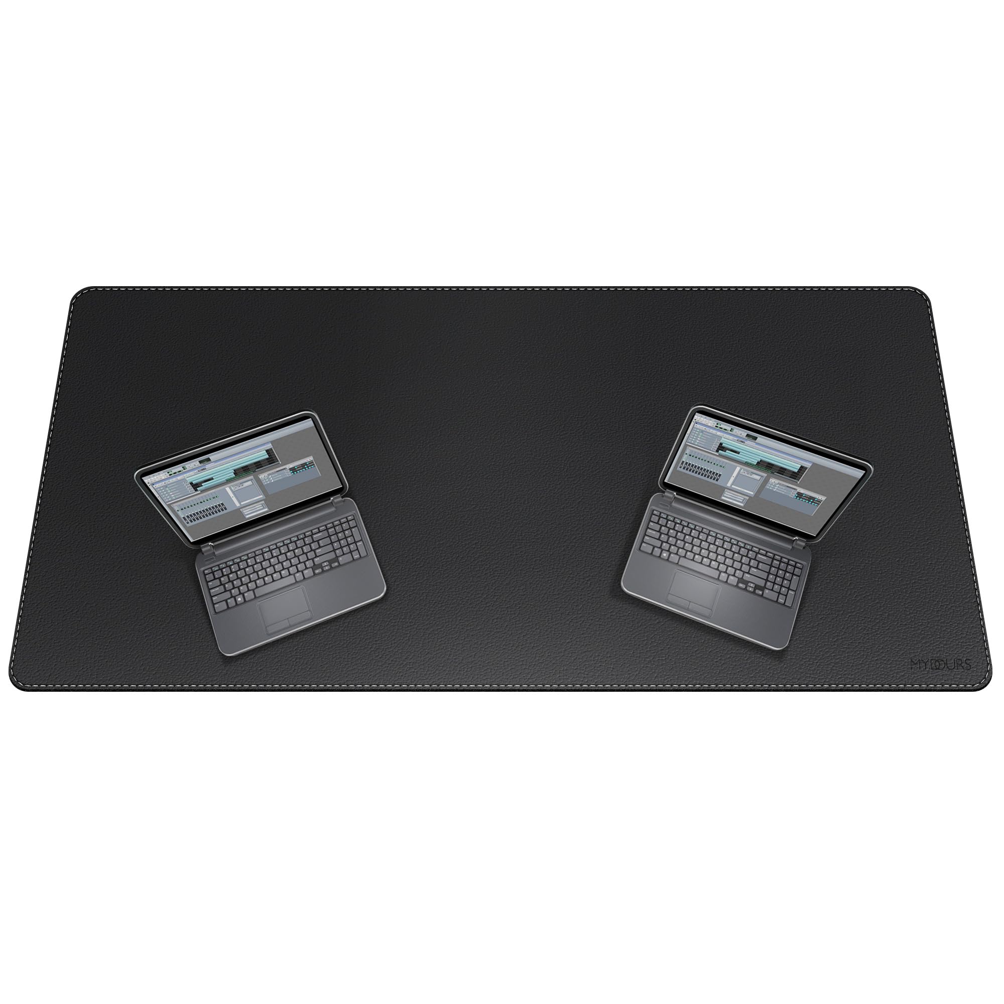 Mydours Giant 170x80cm Schreibtischunterlage, beidseitige PU-Lederoberfläche für extra große Abdeckung, professionelle Büromatte, Mausunterlage für den Schreibtisch zum Zuhause und im Büro (Schwarz)