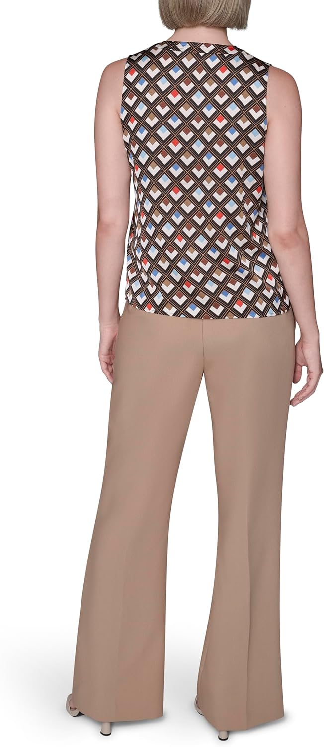 Karl Lagerfeld Women's Sleeveless Strappy V-Neck Woven Blouse - Image 4