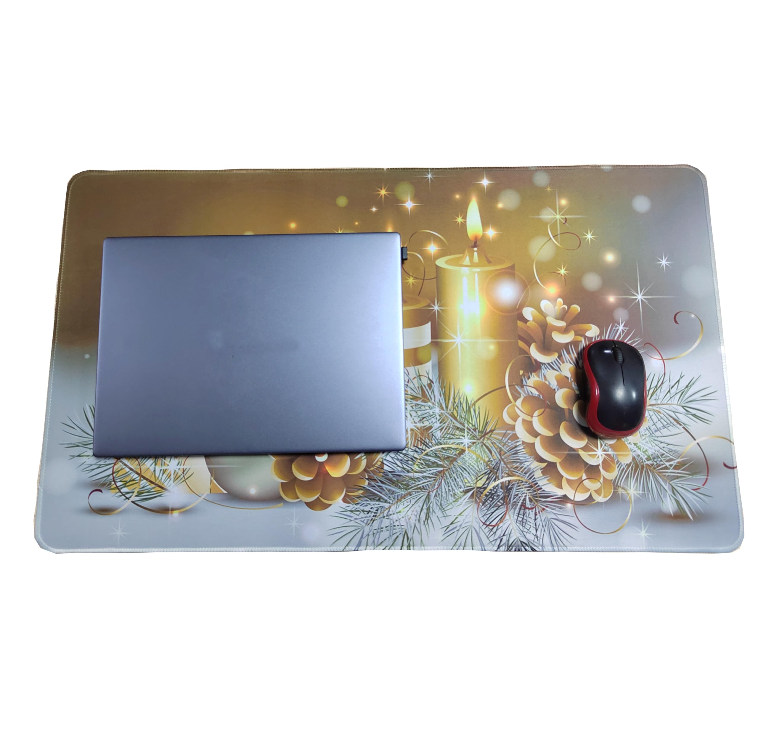 Photo 1 of Gold Candle Large Gaming Mouse Pad?Key Board Pad, Extended Big Square Desk Mat Protector Non-Slip Rubber Base Mouse Mat for Computers, Laptop at Home and Office 27.5 * 15.7 Inch Goldcandle