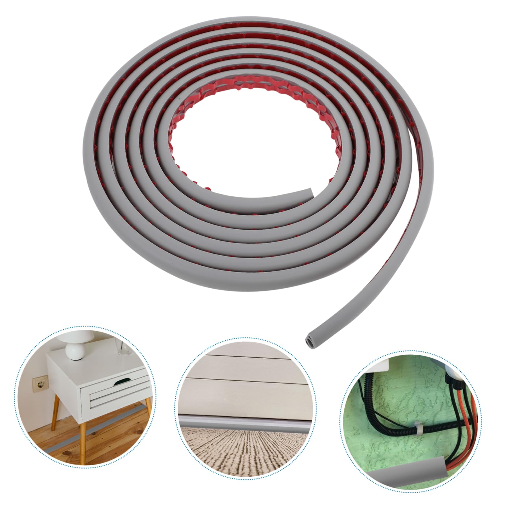 Homoyoyo De Protección del Cable De Tierra para Ocultar Cables Pared Metros Color Gris para Montaje De TV y Organización Oficina o Hogar
