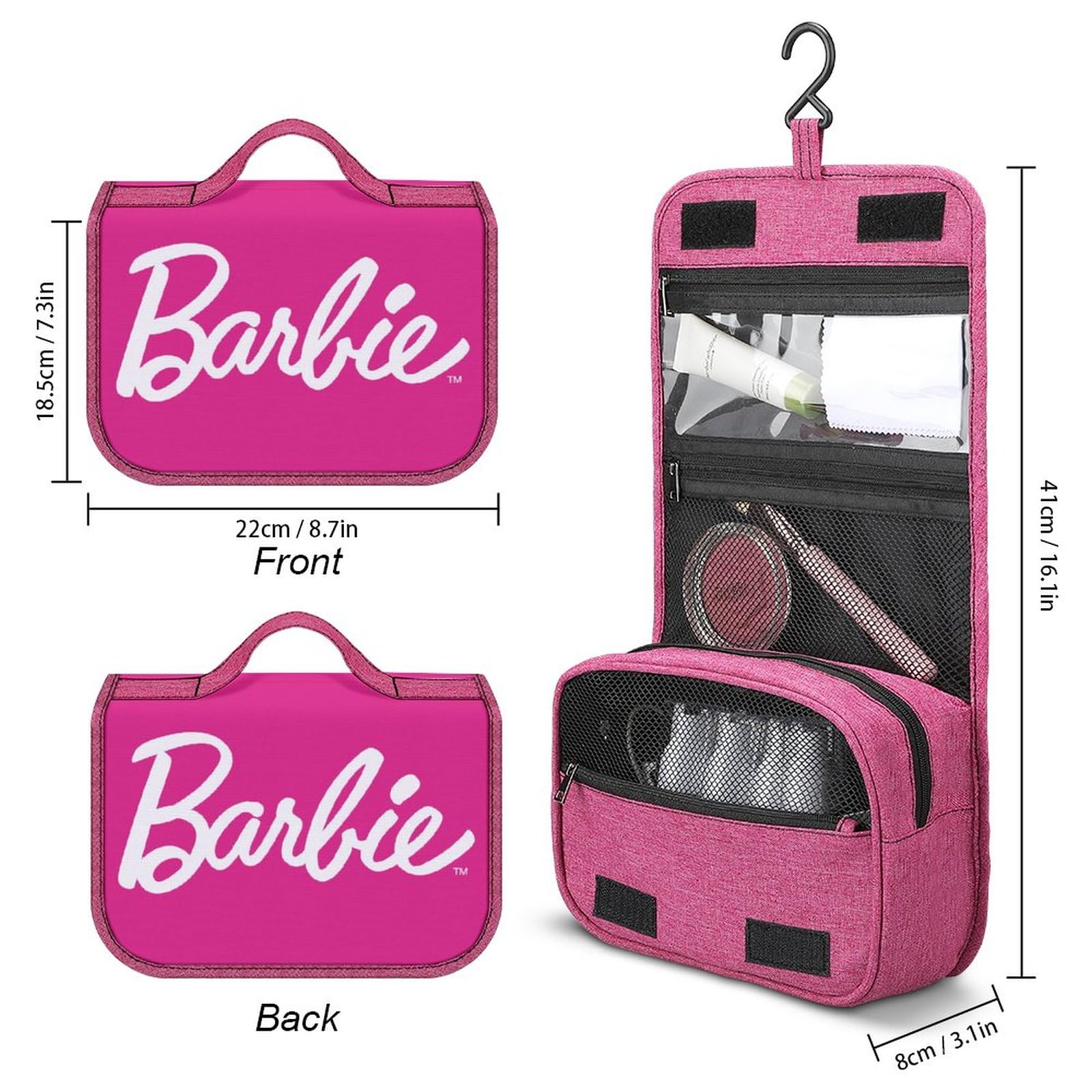 Barbieの化粧品入れ Amazon.co.jp: Barbie バービー 化粧ポーチ コスメポーチ 吊り