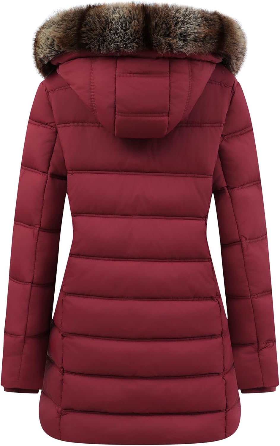 Women's Winter Coat Waterproof Long Puffer Jacket with Detachable Hood - Image 3