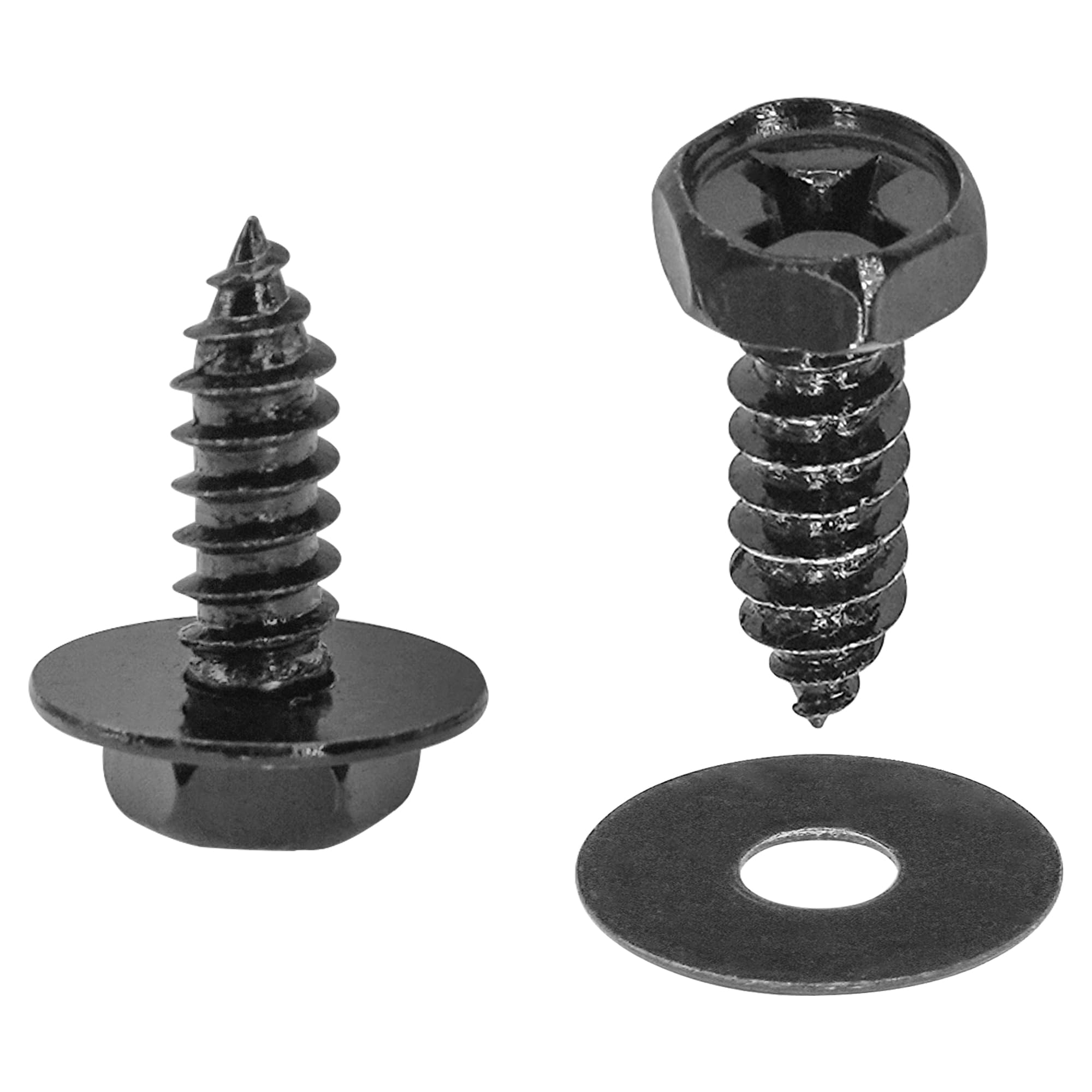 50 PCS Hex Head Self-Tapping Screws โ Cross Drive Car Repair Screws for Automotive and Metal Fixing