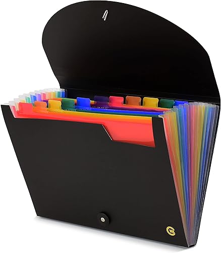 CNK Carpetas de archivos con 13 bolsillos, carpeta expansible de acordeón para documentos, recibos, documentos, papel, archivos, archivos, acordeón, disponible en Yaxa Colombia