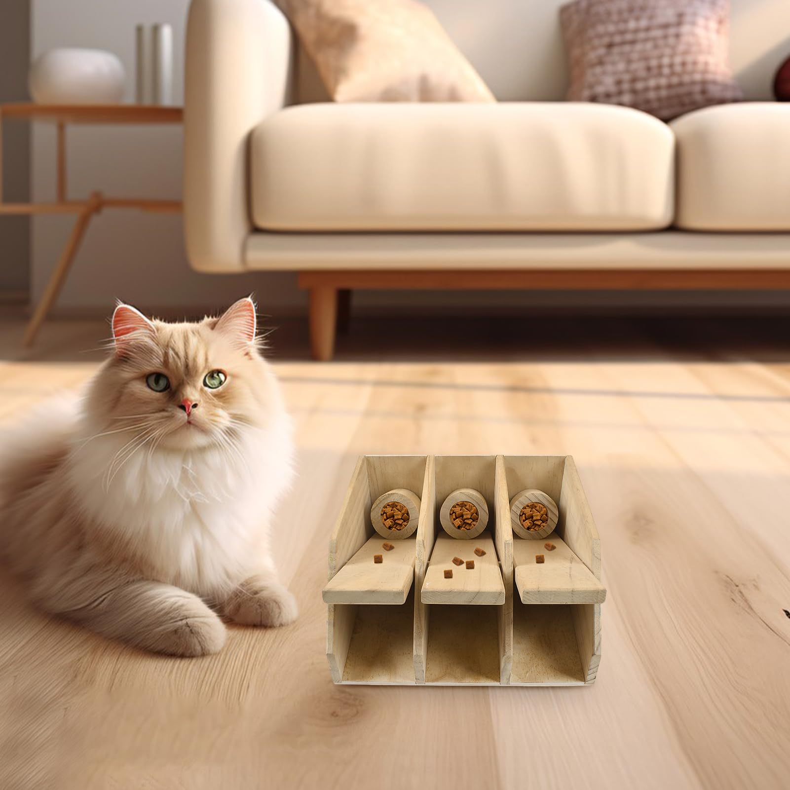 Juguete para Perros con Premios Piano Teclado Lento para Perros | De Madera Interactivo Dispensador Mordedor Reduce Estrés Favorece Alimentación Lenta Juego Interior Entrenamiento