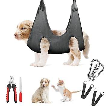 ZVBBON Dog Nail Trimming Hammock, Dog Grooming Hammock for Dog Nail Hammock Breathable Dog Sling for Grooming Hammock for Small Dogs Large Dogs