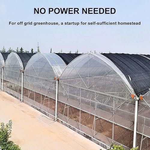 Miniatura 13 de UYGALAXY Película manual de pared lateral de invernadero, enrollable, manivela de cabrestante para ventilación de invernadero, agrícola