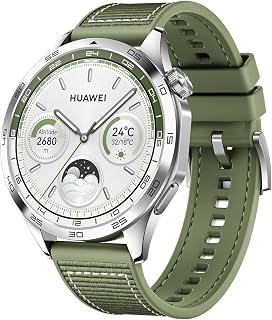 HUAWEI WATCH GT 4 46mm ゴルフナビ搭載 スマートウォッチ コース攻略 練習モード 最長14日間持続ロングバッテリー GNSS測位(GPS) カロリー管理 睡眠中呼吸乱れ検知 24時間健康管理 100種類以上の専門的ワークアウトコーチ iOS/Android対応 グリーン