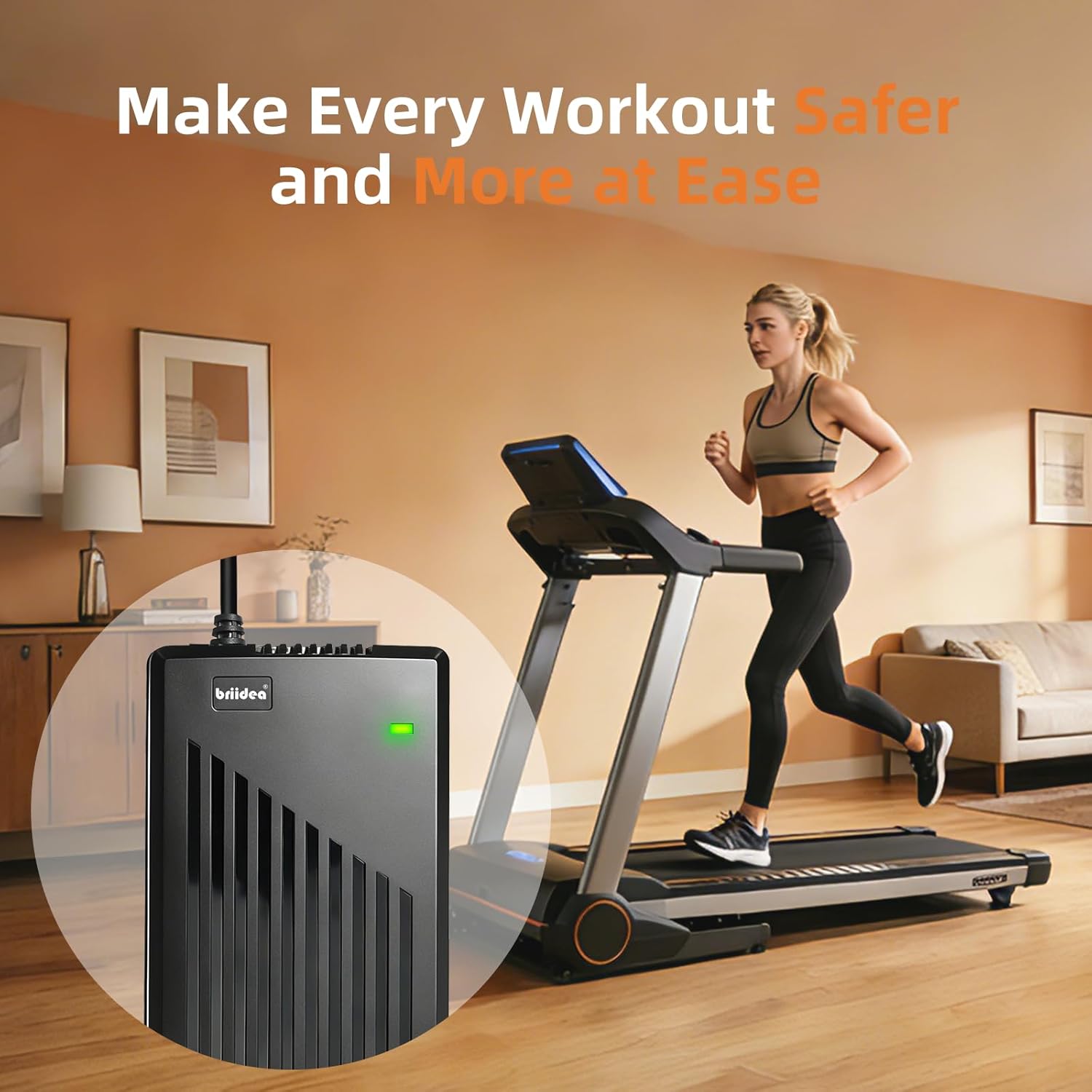 Briidea ARC Filter Surge Protector, Compatible with Gold's Gym Epic Nordictrack, Proform and Weslo Treadmills, Prevents AFCI Breaker False Tripping, Keeps Treadmills Running Stably