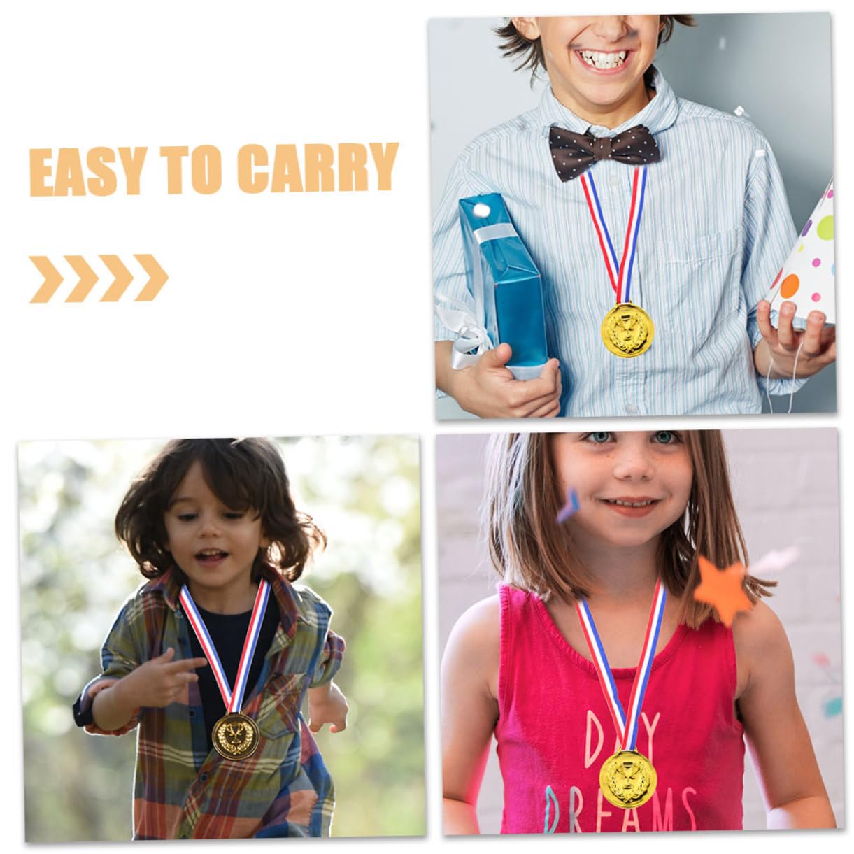 Toyvian Medallas Doradas de Primer Puesto para Competición, 50 Piezas