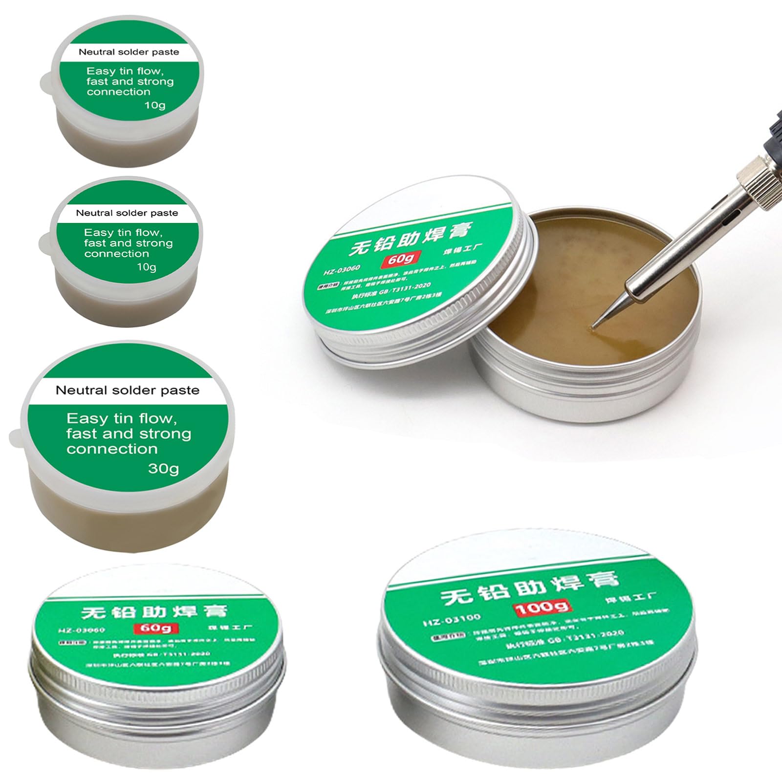 EINCORN 8g/10g/30g/60g/100g Soldering Cream Solder Pastes Cream Tin Solder Pastes Welding for Electronics LED Soldering