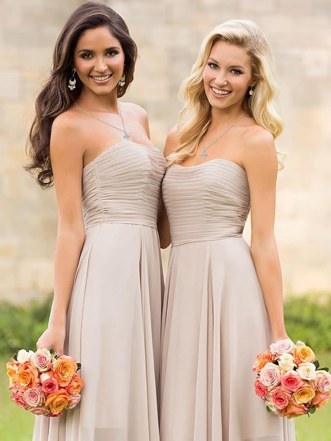 choice of all 2/3/4/6/8Pcs Bridesmaid Gifts Bridesmaid Necklace for Women Tie The Knot Necklace Wedding Gifts Bridesmaids Proposal Gift - Image 2