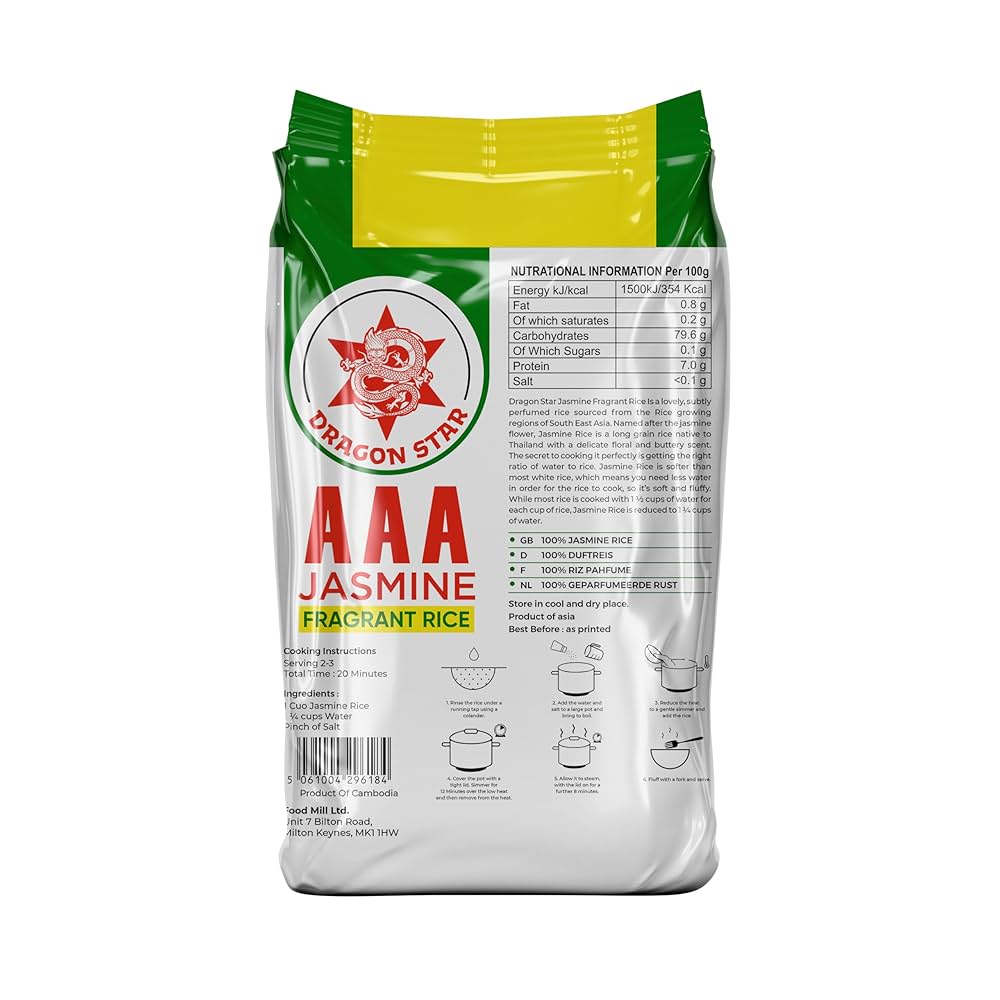 Lion Head AAA Premium Jasmine Fragrant Rice 2kg | Buy Now With Express International Delivery