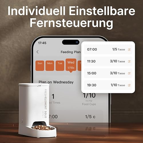 PETKIT Distributore Automatico Cibo Gatti, 3L Distributore Automatico Cibo Cani,2.4G WiFi,1-10 Pasti,1-15 Giorni,Ciotola in Acciaio Inox 304,Tecnologia Fresh Lock - 3