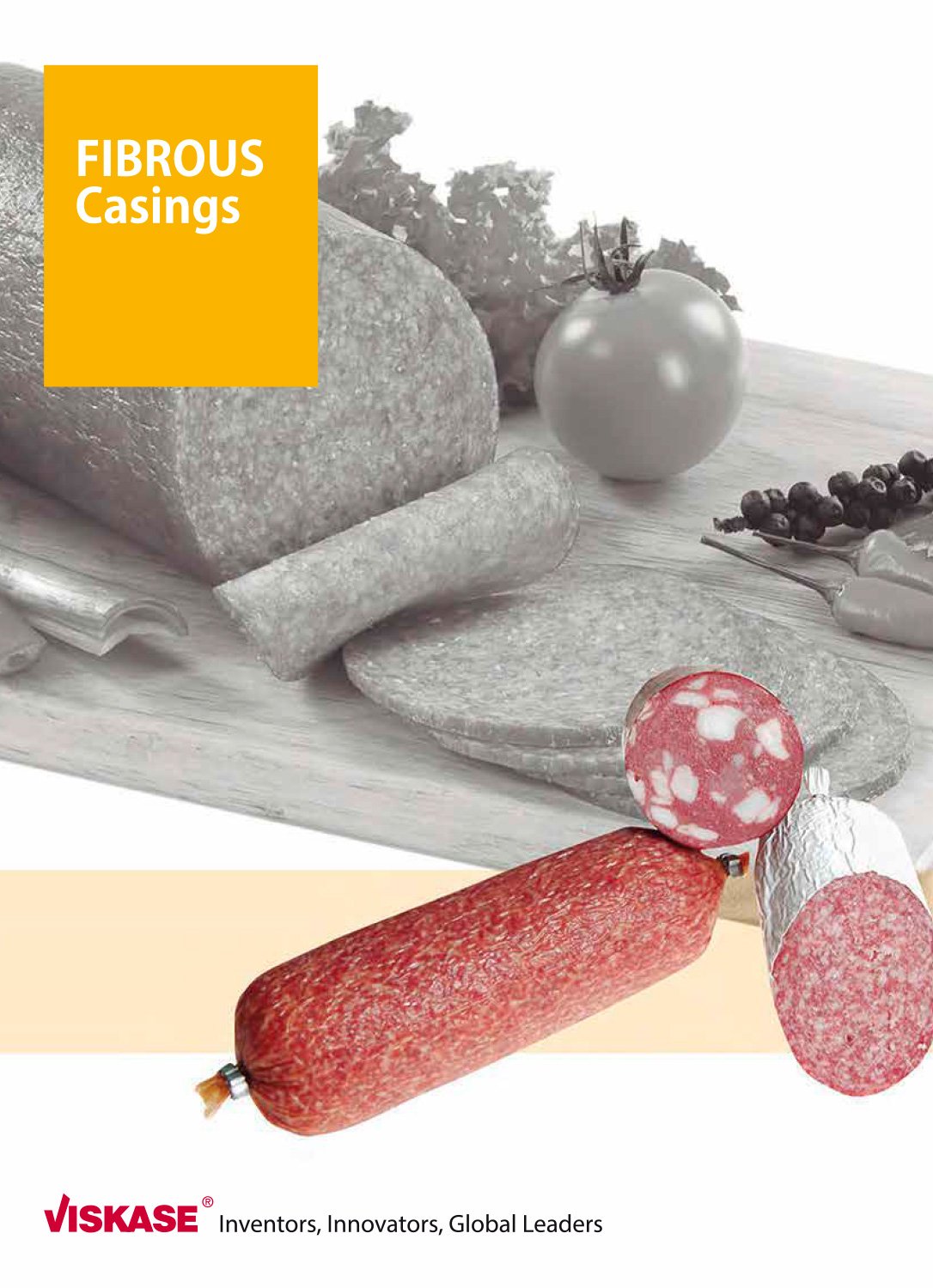 Budello in Cellulosa Involucro Fibrous Arricciato per Insaccare Salumi - Fibrous Casings (calibro 55 mm (25 mt))