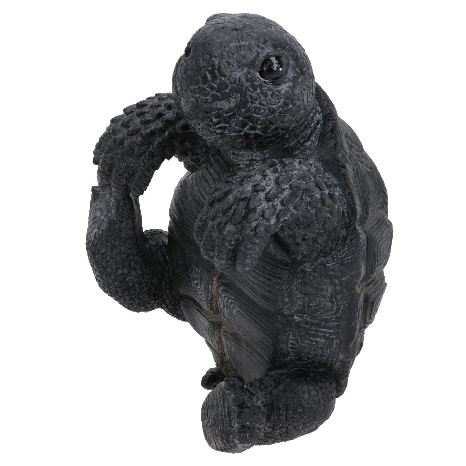 Statue vase tortue et pot de fleurs original pour aménagement de cour