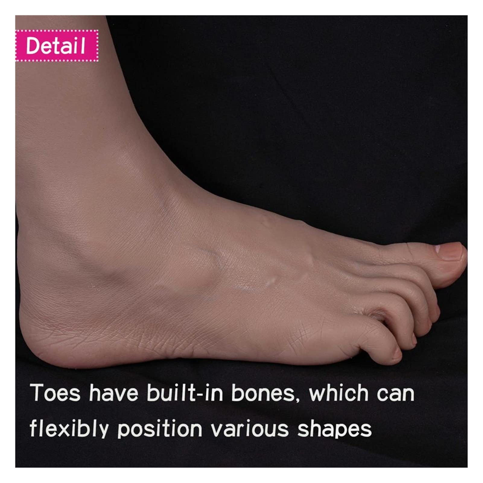 Model stóp męskiej UE 46. Widoczne naczynia krwionośne Ogrzewany szkic rysunek Skarpety do butów Sandal Display Art Ciecz Silikon(Silicone Toes bone,One pair)
