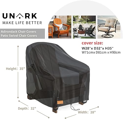 Miniatura 2 de Fundas para sillas giratorias para exteriores, impermeables, 1 paquete, fundas para sillas de exterior, fundas para muebles de patio, sillas