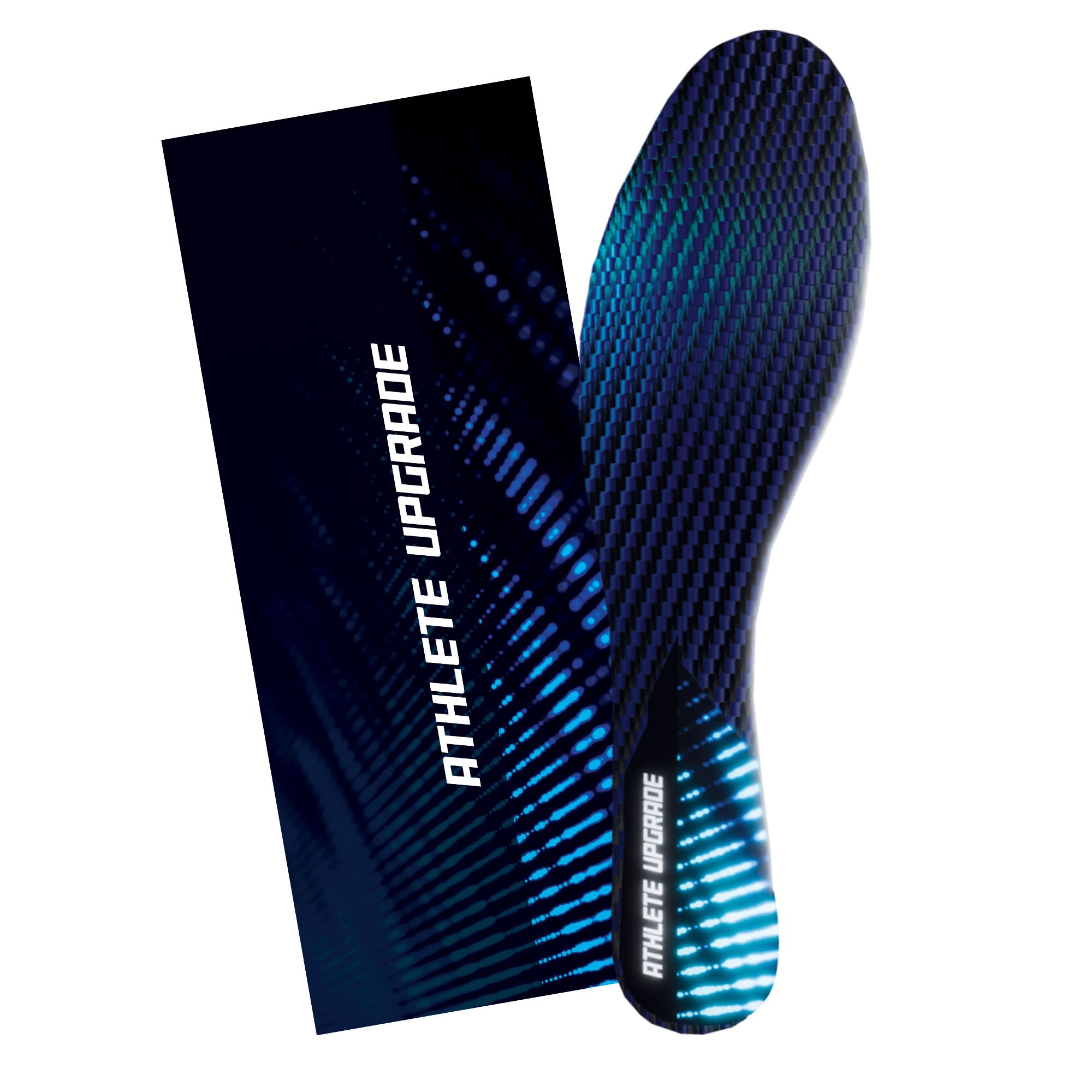 Plantillas aeroespaciales de fibra de carbono de alto rendimiento para deportes (par) - Edición Blue Metal Wires (42)