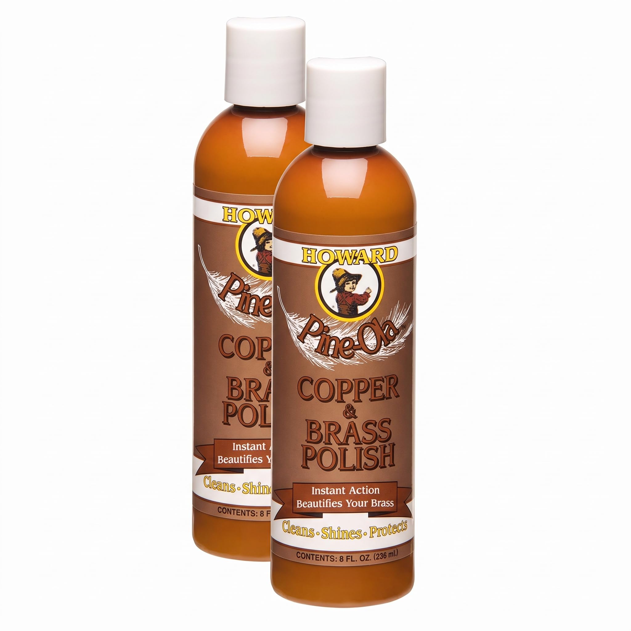 Howard CB0008 Pine-Ola Copper and Brass Polish, 8-Ounce (Pack of 2)