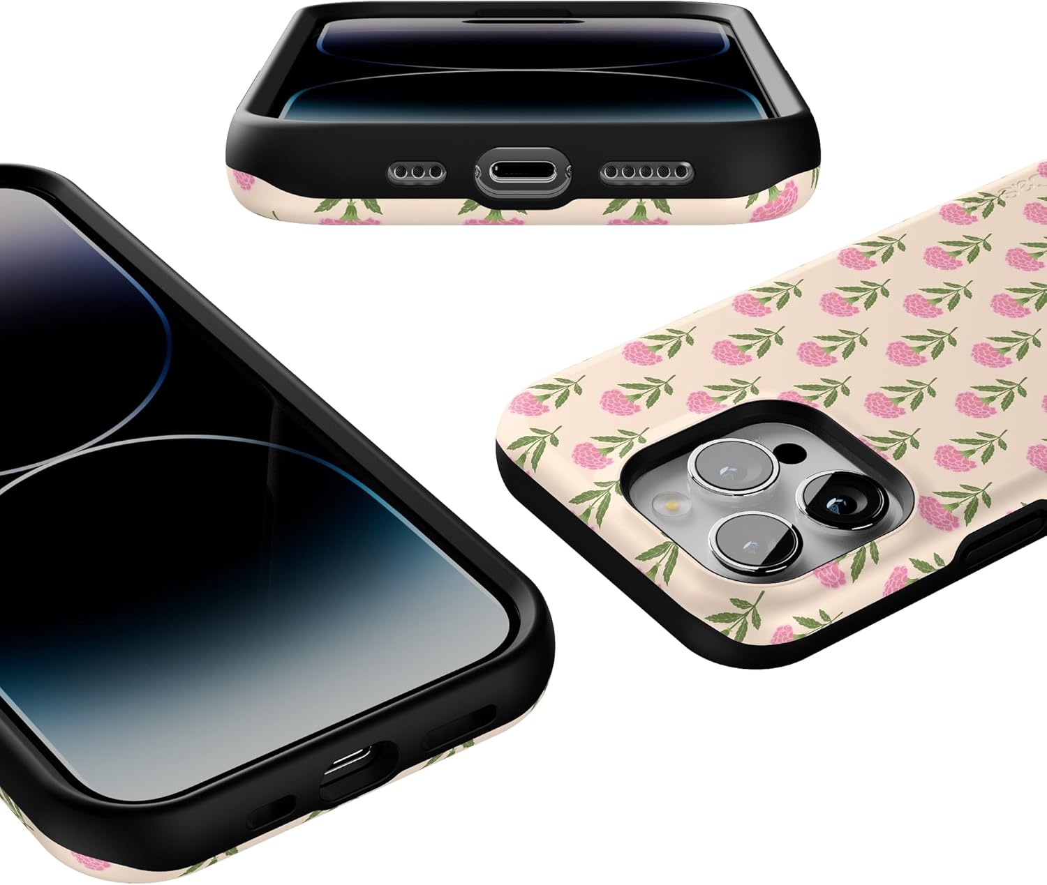 Casely iPhone 14 Pro Case | Jenna's Flowers | Fun on Weekdays | Bold Protective Design | Compatible with MagSafe - Image 3