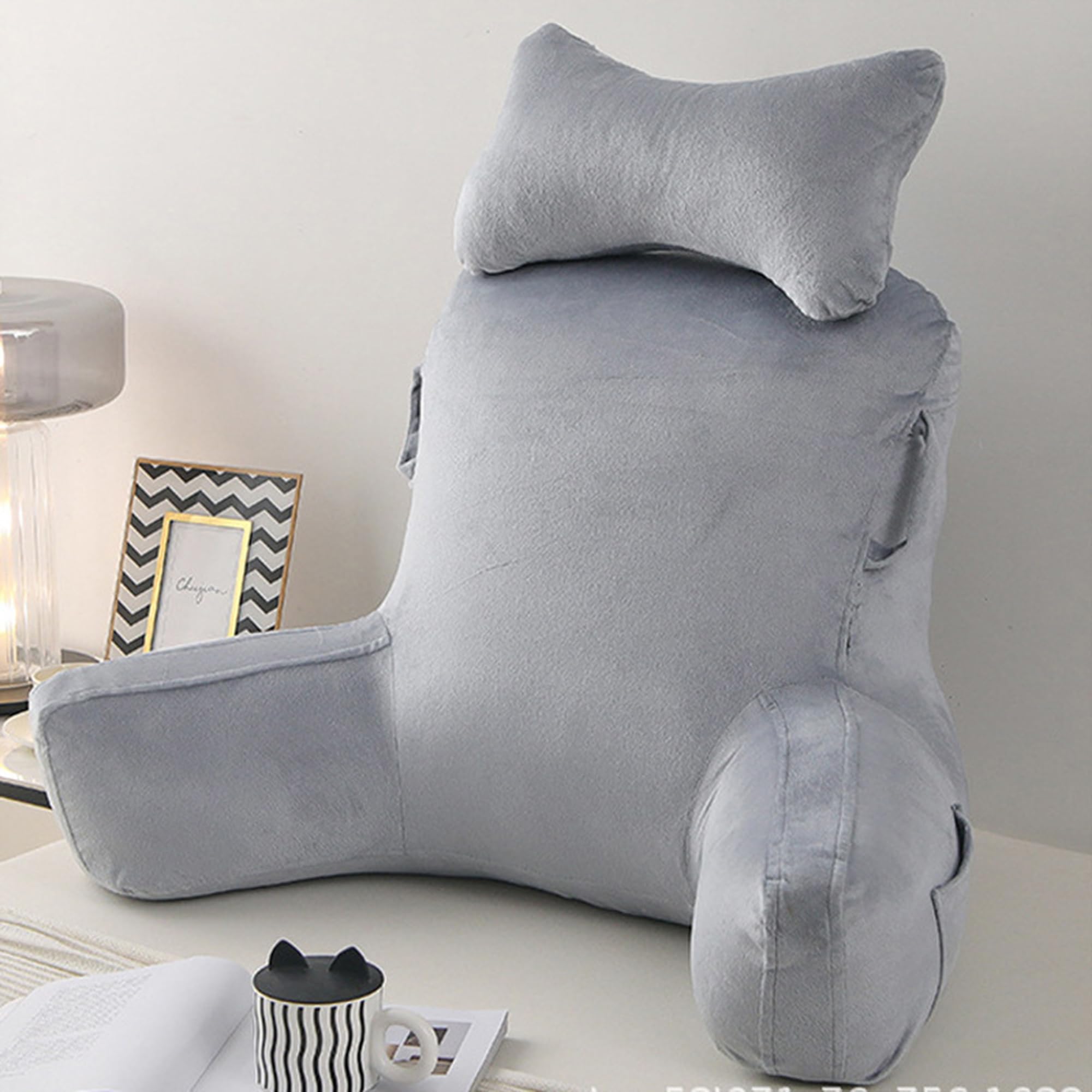 Coussin de câlin haut de gamme doux oreiller de lecture dossier grand confort