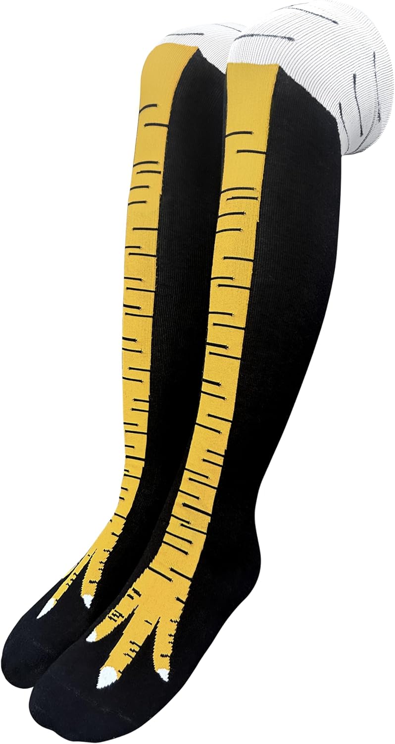 Queen Hero White Elephant Gifts for Adults Chicken Feet Socks for Women Funny socks Gag Gifts Chicken Leg Socks for Women