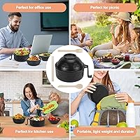 Vista 6 de Cocina de ramen para microondas, juego de tazones de ramen, cuenco de fideos para microondas con palillos y cuchara, artículos esenciales