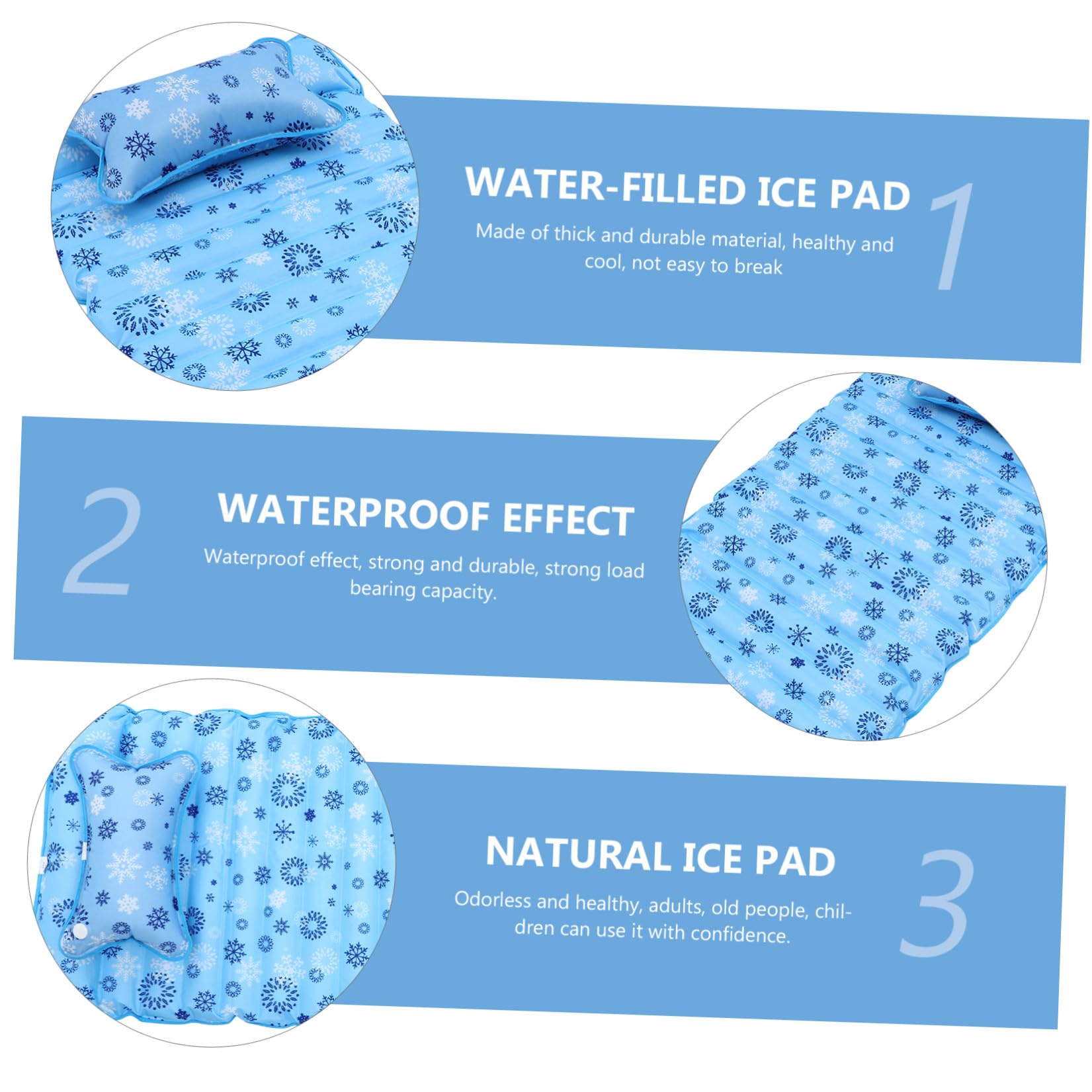 Materasso Refrigerante Estivo in Pvc senza Odore Materassino D'acqua per Vacanze Estive, per Studenti e Ragazzo Ragazza, Raffreddamento Uniforme e Comfort