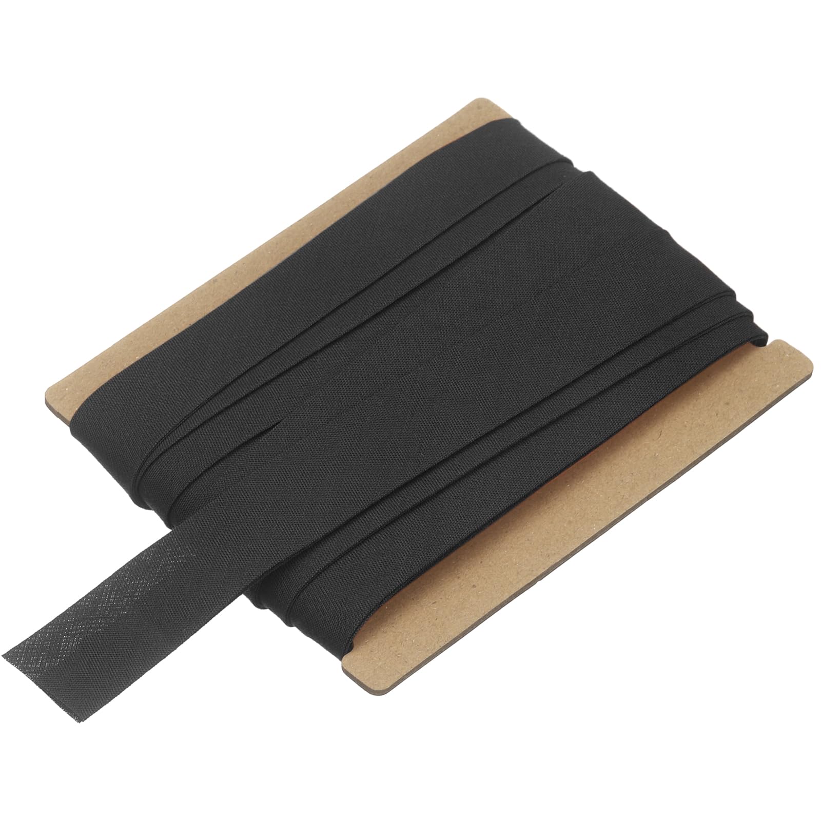 sourcing map 3/4 Inch Double Fold Bias Tape, Polyester Continuous Bulk Bias Tape for Sewing, Seaming Quilting Hemming Binding Crafts (Black 6 Yards)