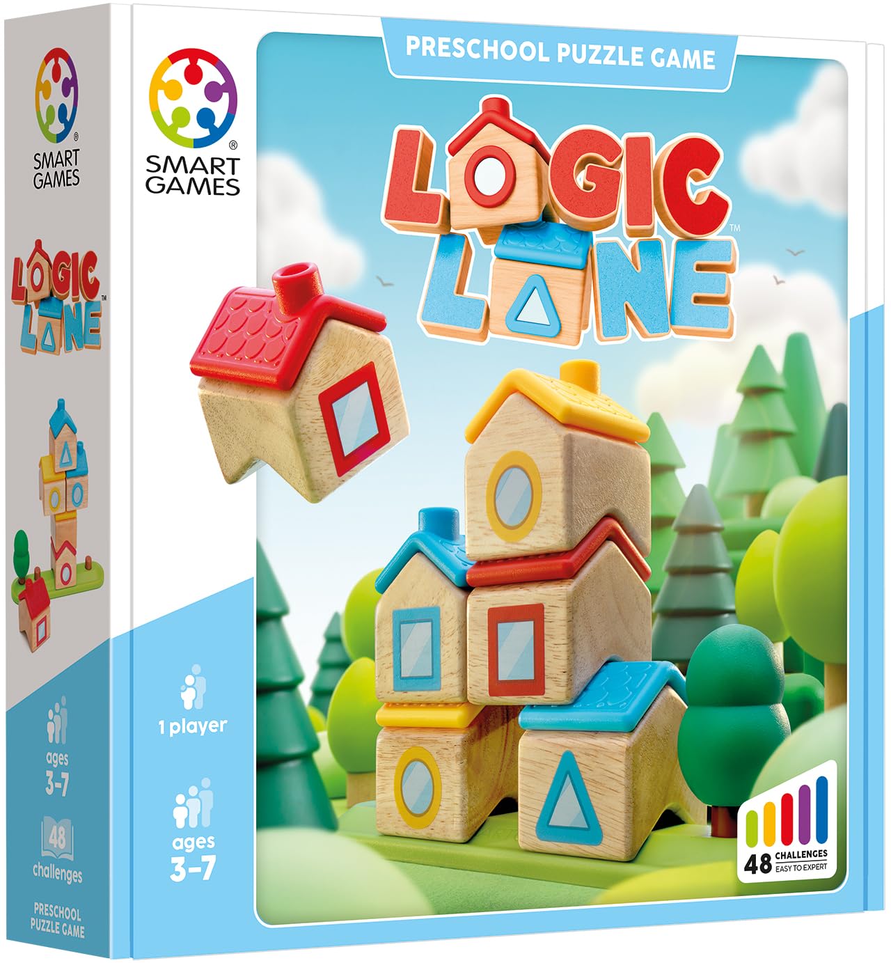 Logic Lane, Wooden Stacking STEM Logic Game that Builds Spatial Reasoning & Fine Motor Sk…
