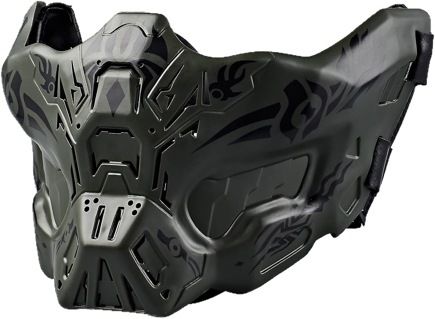 Half Face Ghost Mask Airsoft Paintball Mask， for Halloween Cosplay Paintball CS GamesTactical Gear