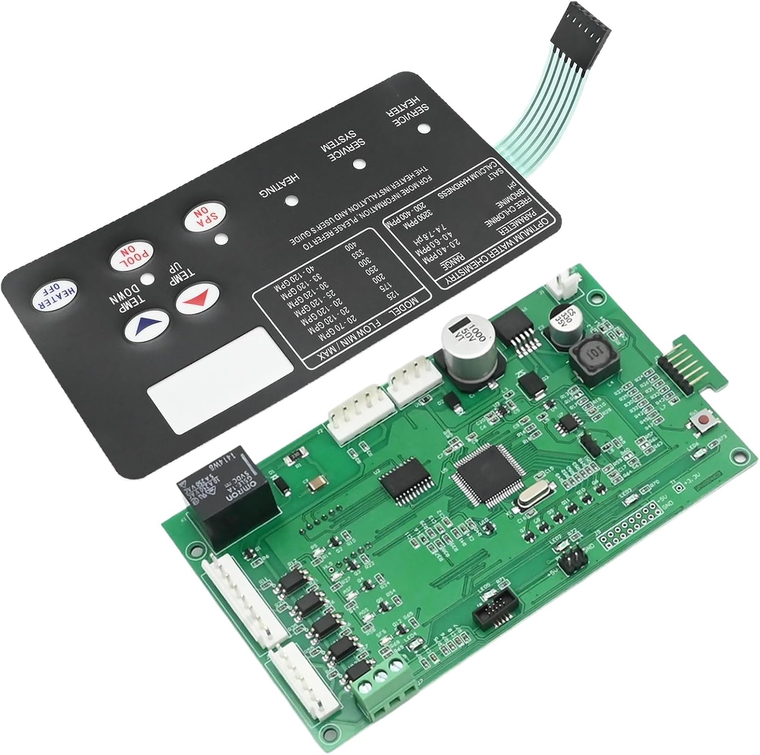 42002-0007S Control Board&Switch Pad Replacement for Pentair Mastertemp Replacement for Sta-Rite Max-E-Therm Replacement for Pentair NA and LP Series Replaces 461105 472610Z