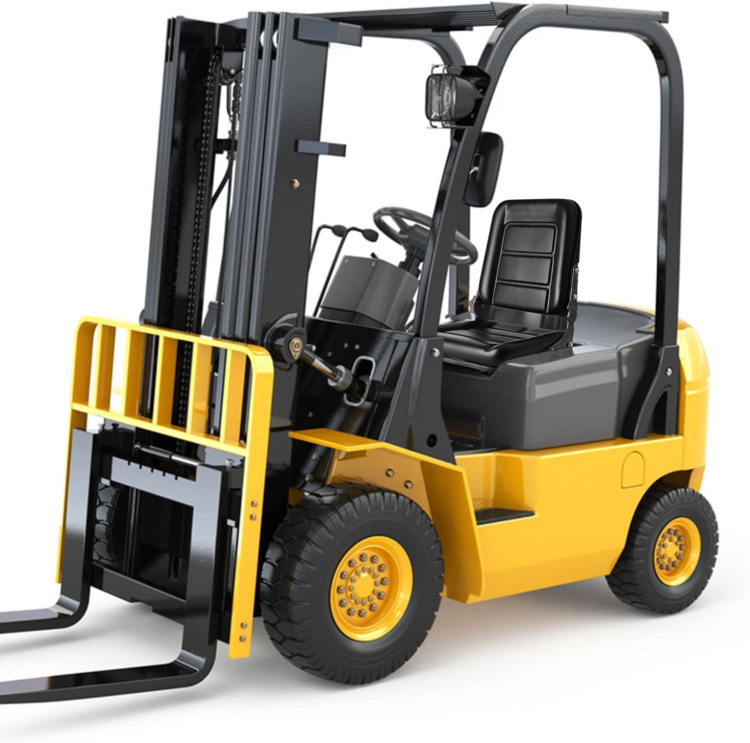 Universal Forklift seat Tractor Seat PVC Mower Seat Excavator Seat with 45º-180º Adjustable Backrest for Heavy Duty Vehicles