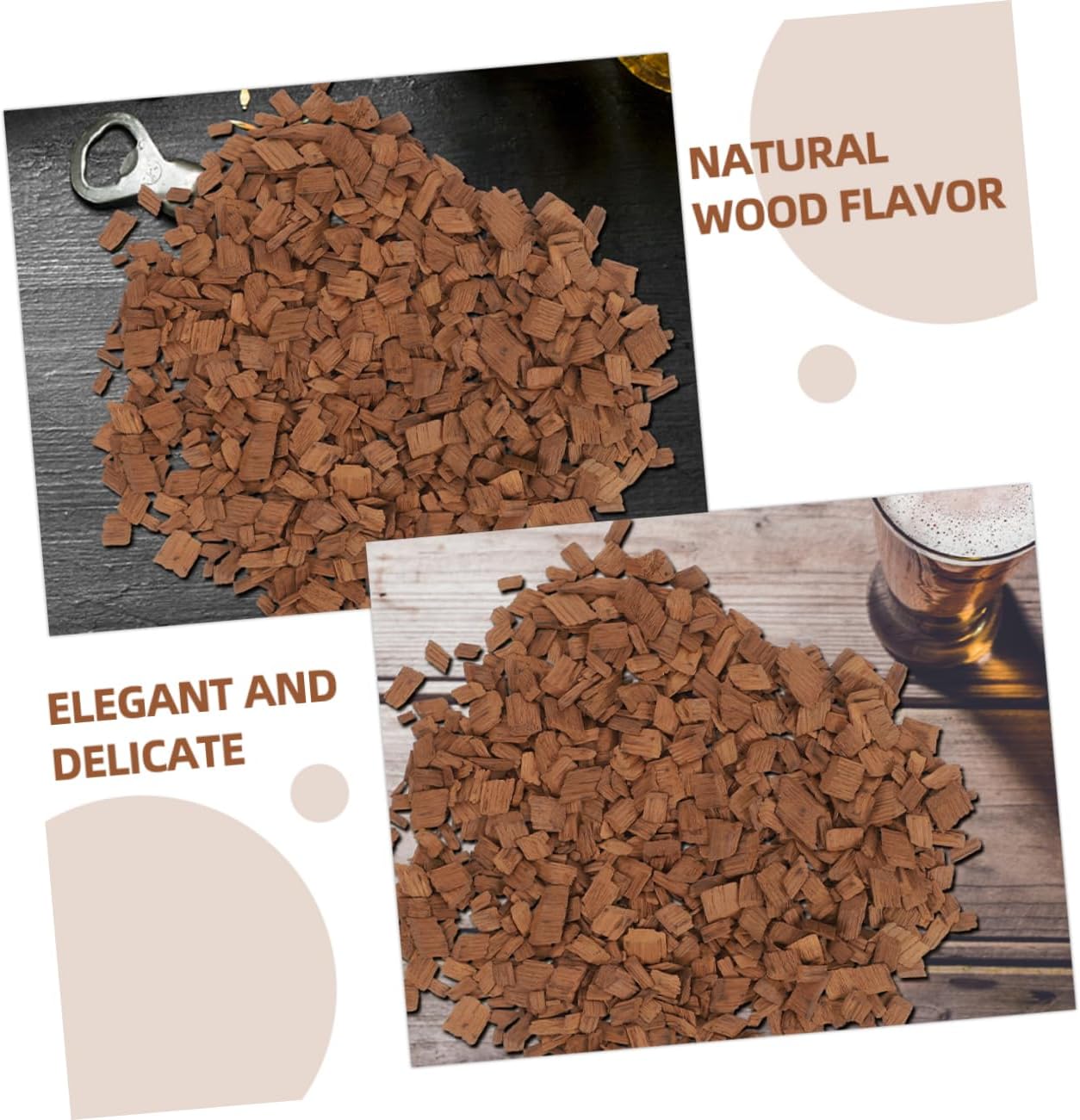200g Oak Chips for Wine Making Medium to Heavy French Oak Pieces Enhance Red Wine Flavor and Aroma for Home Brewing and Aging Whiskey