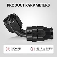 Vista 86 de EVIL ENERGY 6AN PTFE Manguera de extremo recto en color negro para manguera PTFE únicamente