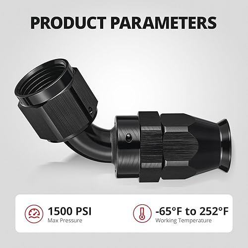 Miniatura 91 de Teflon E85 - Adaptador para manguera de combustible (NEGRO)