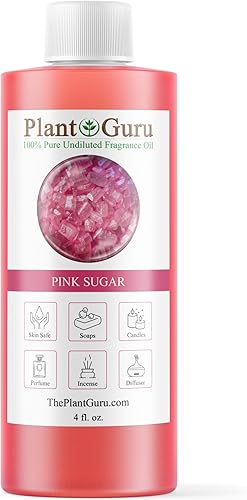 Aceite aromático de azúcar rosa de 4 onzas líquidas Aceite perfumado para hacer jabón velas bombas de baño mantequillas corporales Utilizado en