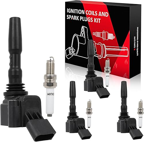 Vista 979 de SCITOO 1 bobinas de encendido con 4 bujías de iridio para Chevrolet 2011-2015 Cruze 1.4L 2016 Cruze Limited 1.4L 2012-2020 Sonic 1.4L 2013-2021 Trax