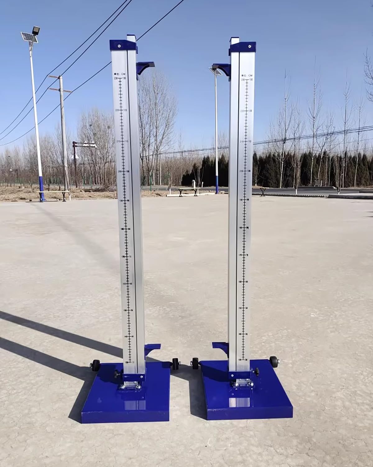 Aluminum Track and Field Competition Jumping Stand, A Pair Jumping Training Posts Height Adjustable, Students/Athlete High Jump Standards Tester
