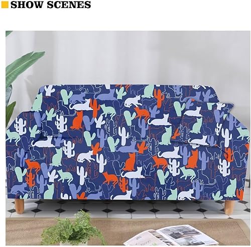 Miniatura 5 de Fundas de sofá de ciervo, resistentes a las manchas, decoración de Navidad, funda para sofá de 3 cojines, protector de muebles para sofás