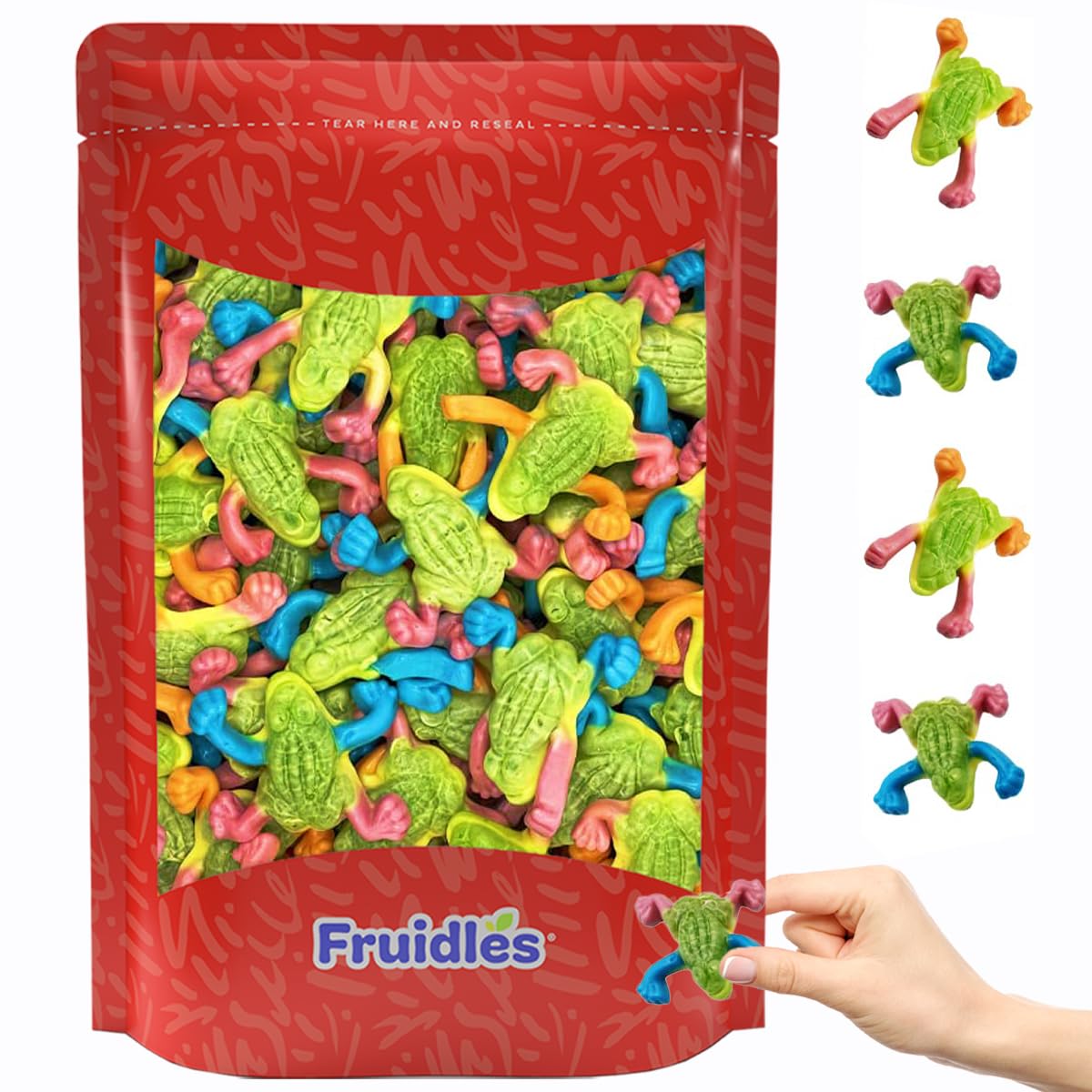 Fruidles Tropical Frogs Gummi Candy, Delicious Assorted Colors & Fruit Flavors Gummies (2.2 Pounds)